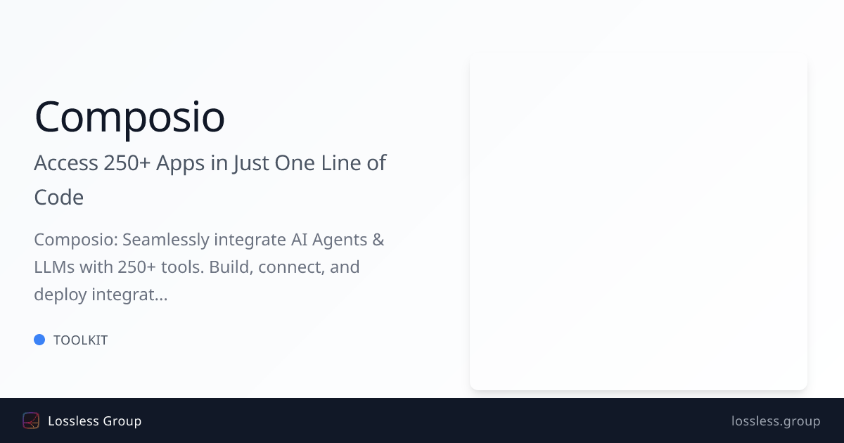Access 250+ Apps in Just One Line of Code