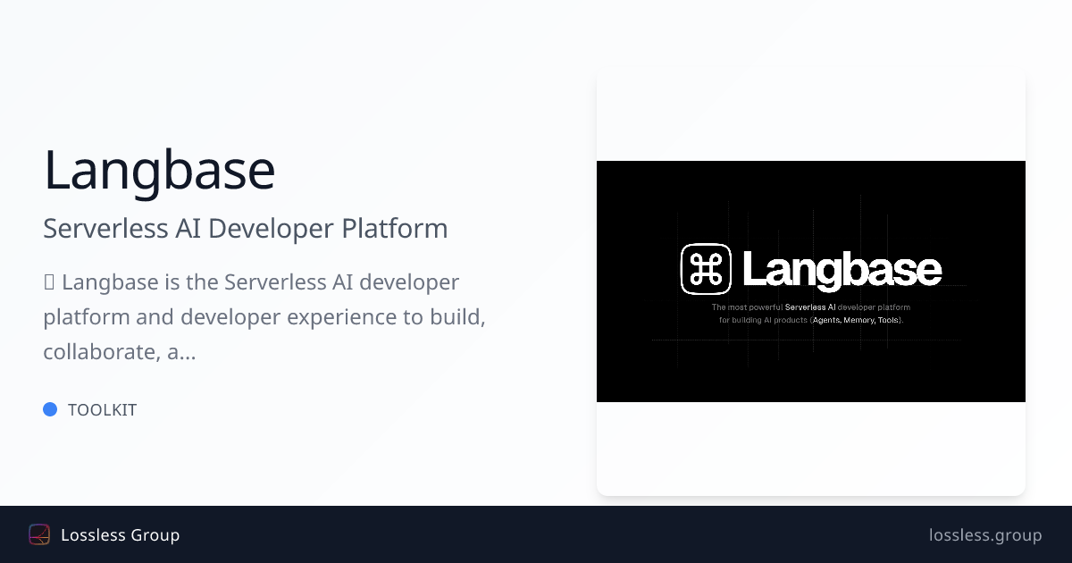 Serverless AI Developer Platform