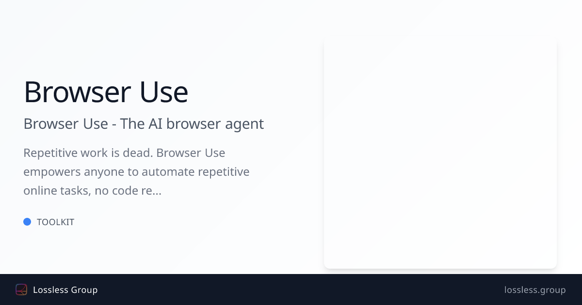 Browser Use - The AI browser agent