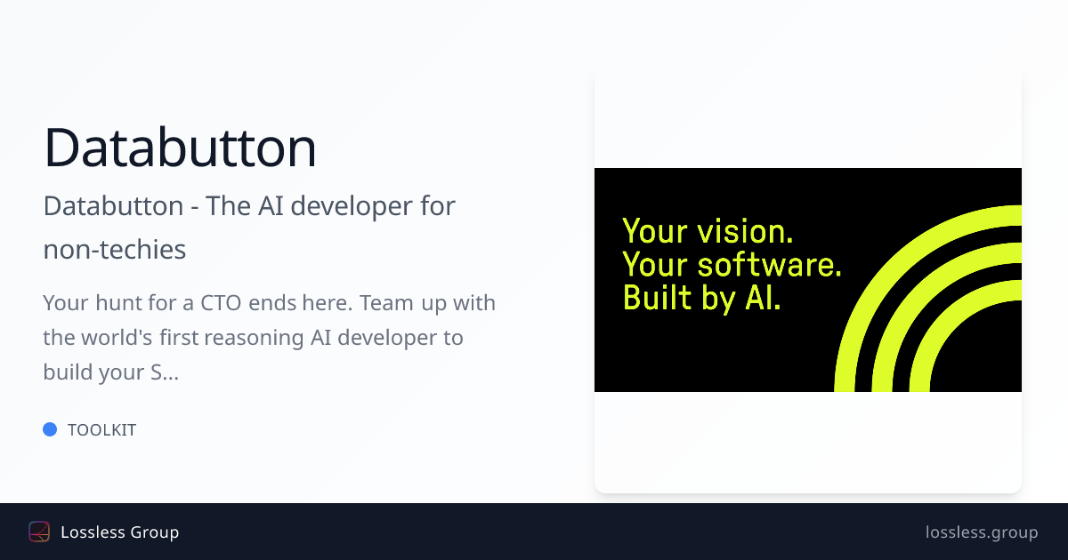 Databutton - The AI developer for non-techies