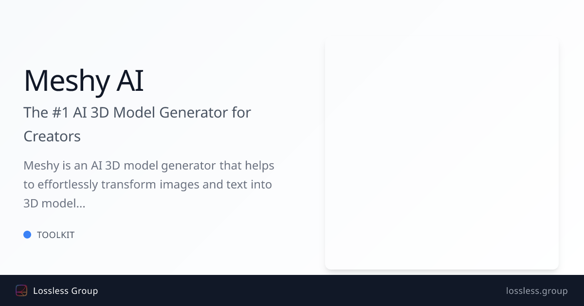 The #1 AI 3D Model Generator for Creators