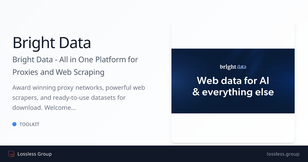 Bright Data - All in One Platform for Proxies and Web Scraping