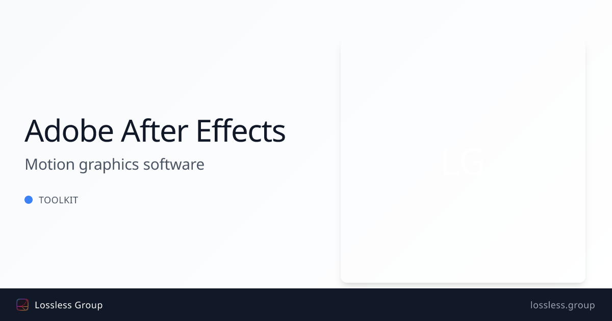Motion graphics software