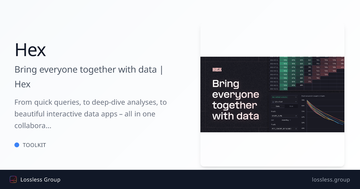 Bring everyone together with data | Hex