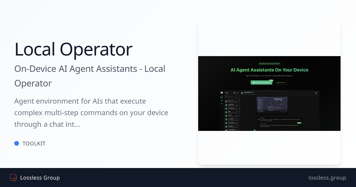 On-Device AI Agent Assistants - Local Operator