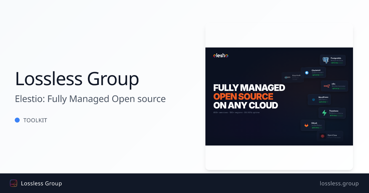 Elestio: Fully Managed Open source
