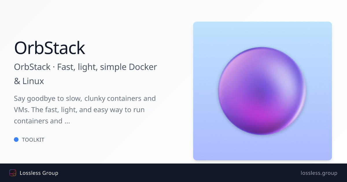 OrbStack · Fast, light, simple Docker & Linux
