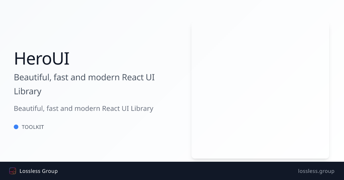 Beautiful, fast and modern React UI Library
