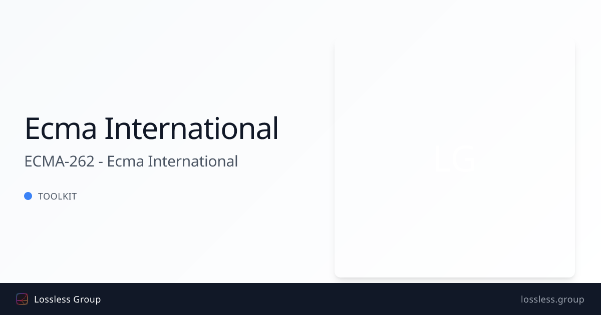 ECMA-262 - Ecma International