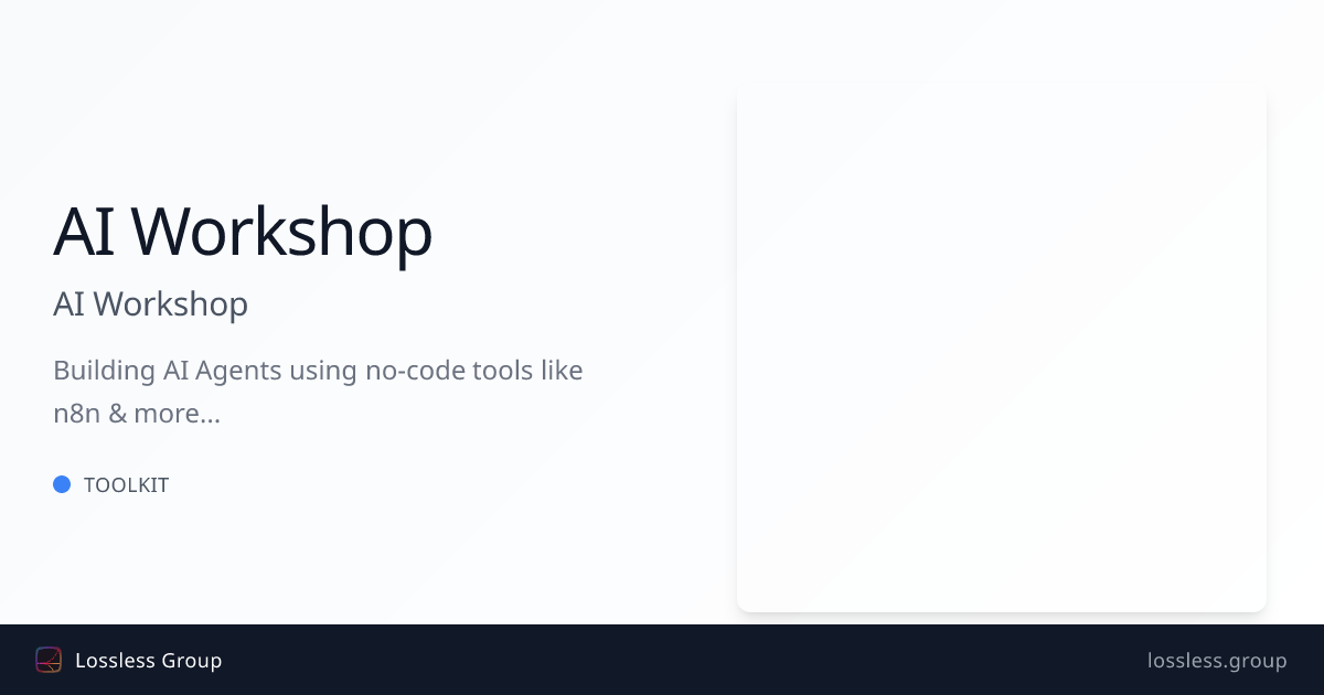 AI Workshop